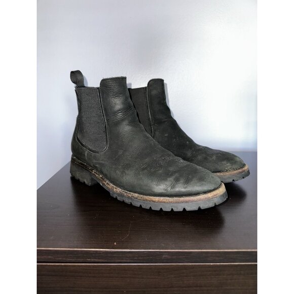 Thursday Boots Chelsea Black Leather Men’s Size 9 – Rugged Sole, Fair Condition - Picture 1 of 6
